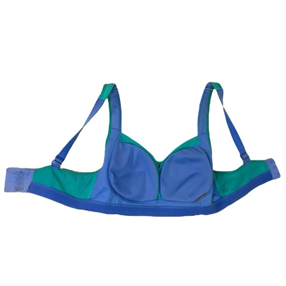 Lululemon - Women's 'Ta Ta Tamer' Sports Bra, Two-Tone - Green/Blue, Size 34D - Picture 15 of 16
